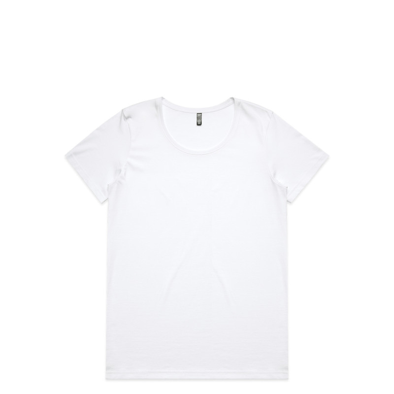 Women's Maple Scoop Tee in White