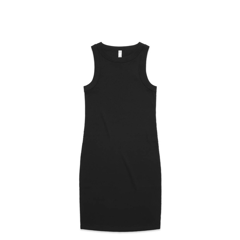 Women's Organic Rib Dress in Black