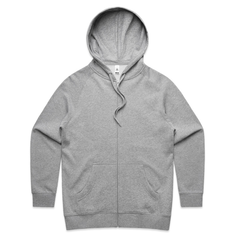 Women's Official Zip Hood in Grey marle