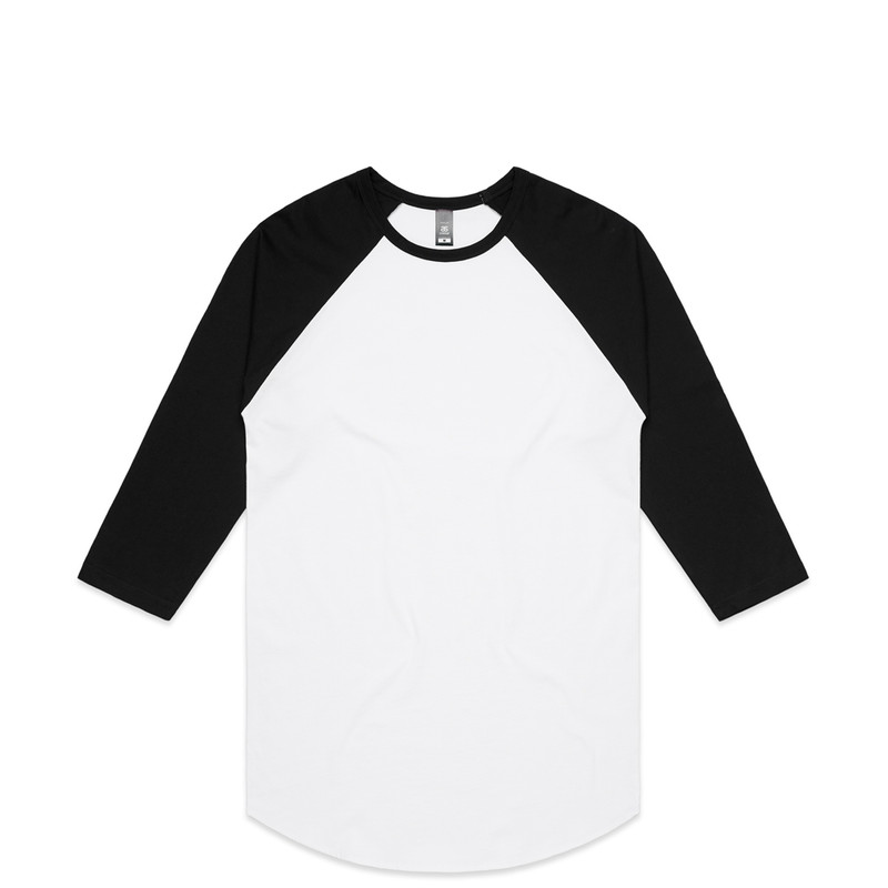 Raglan Tee in White/black