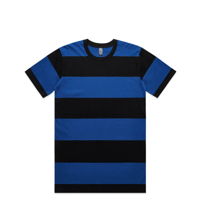 Wide Stripe Tee in Blue/black