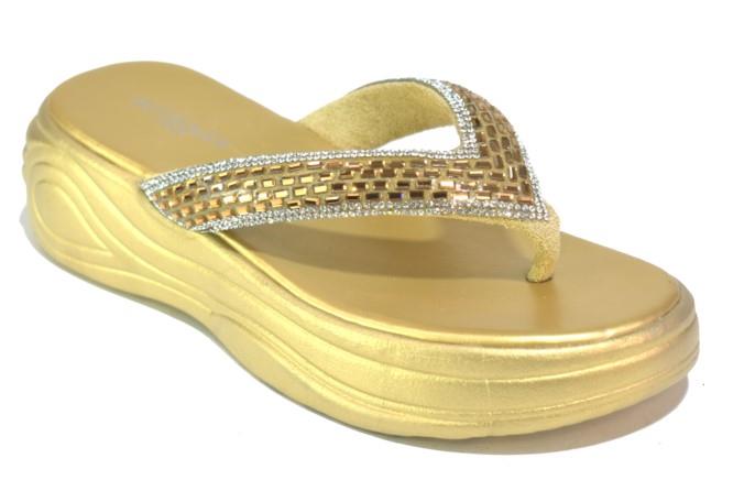 Women’s Slides & Flip-flops LLE-9148 in Gold