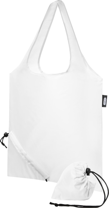 Sabia RPET foldable tote bag 7L in White