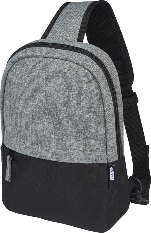 Reclaim GRS recycled two-tone sling 3.5L in Black / Heather grey