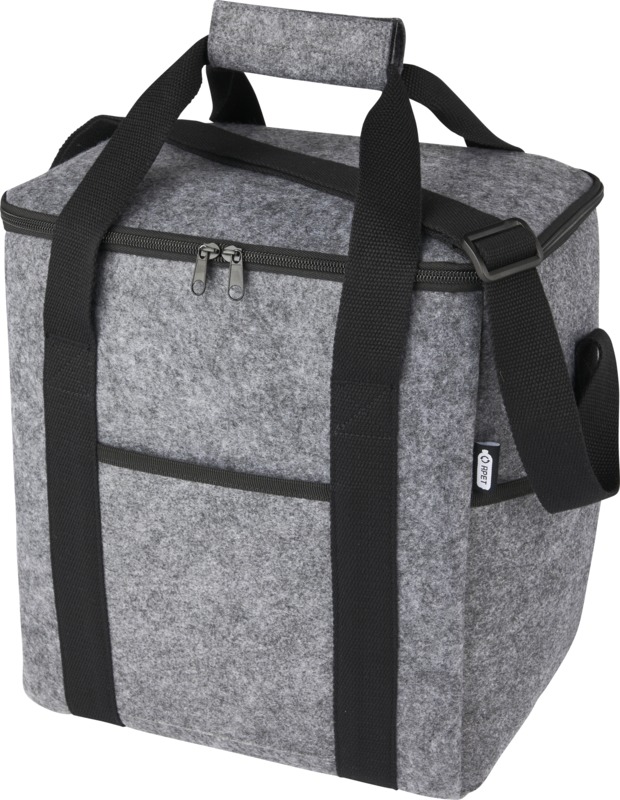 Felta GRS recycled felt bottle cooler bag 21L in Medium grey