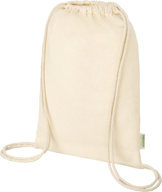 Odisha 100 g/m² OCS organic drawstring bag 5L in Natural
