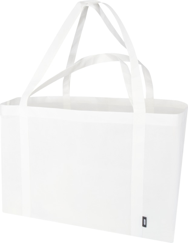 Jumbo GRS recycled non-woven extra large tote bag 65L in White