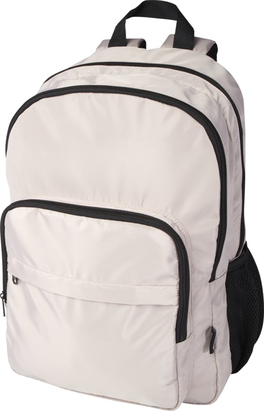 Trend Plus 15” GRS recycled laptop backpack 20L in Oatmeal