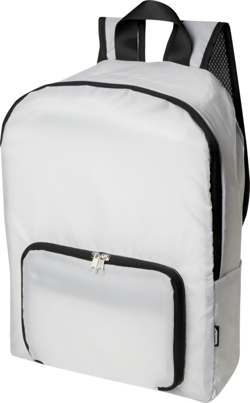 EcoFold RPET foldable backpack 15L in White