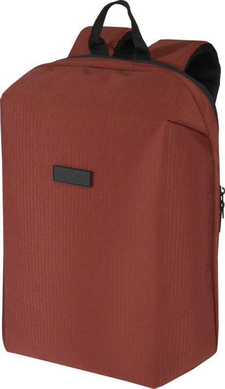 Luma 15" GRS recycled anti-theft laptop backpack 10L in Brick